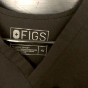 Figs Catarina scrub top, black XS